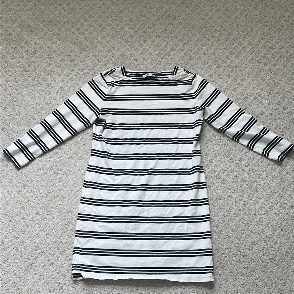 Vineyard Vines Striped Long Sleeve Dress - Navy and White